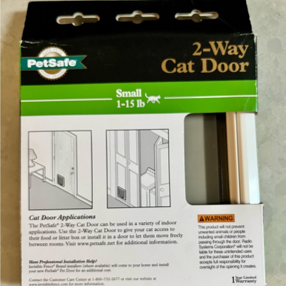 PetSafe 2-Way Locking Indoor Cat Door CC10-050-11 NEW 15lb Small Cat - Picture 2 of 3